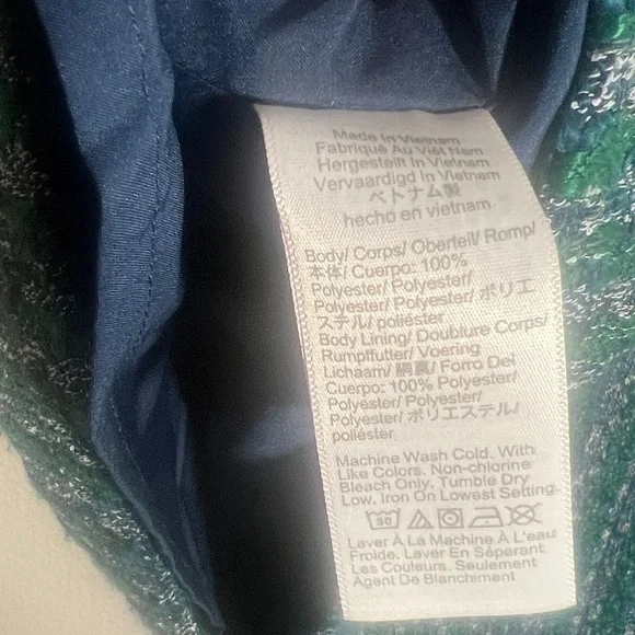 J. Crew Factory women’s fully lined Tweed button-back shell blouse office NWT - Picture 9 of 9